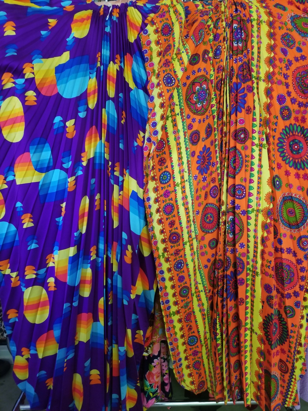 2 – 1960s Caftans ALICE of CALIFORNIA Bright Wild Psychedelic Vintage Dress Lot