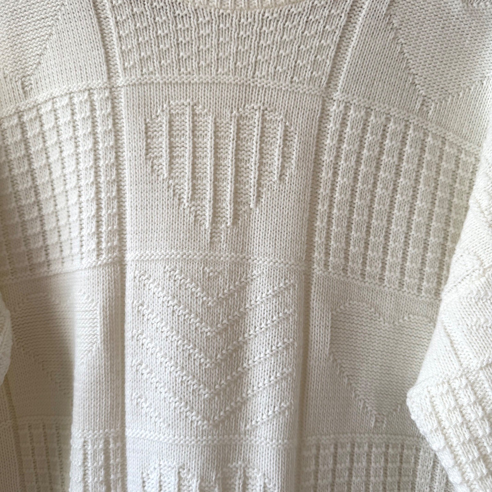 Basic Editions Vintage Acrylic Sweater Scalloped Women’s Size Large