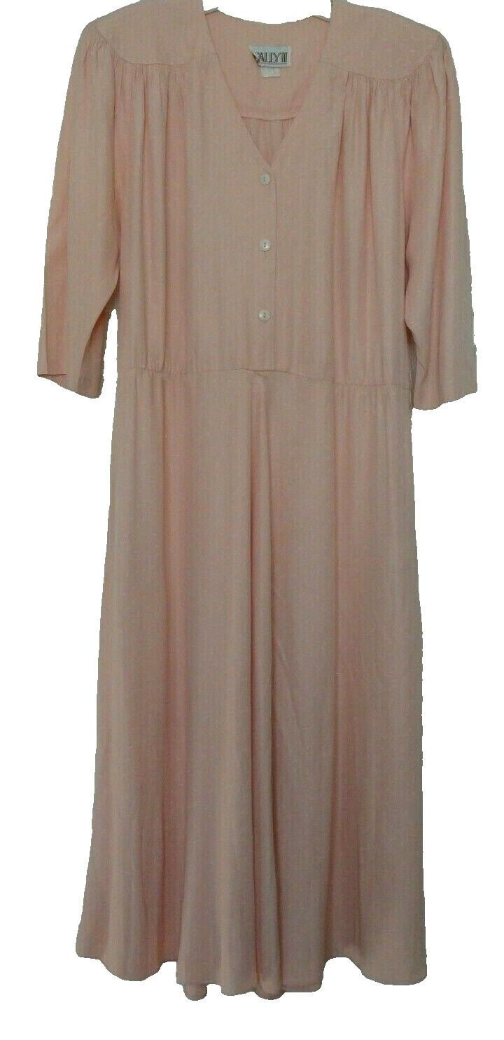 Vintage Sally lll Peachy Pink 40s Dress – sz 14