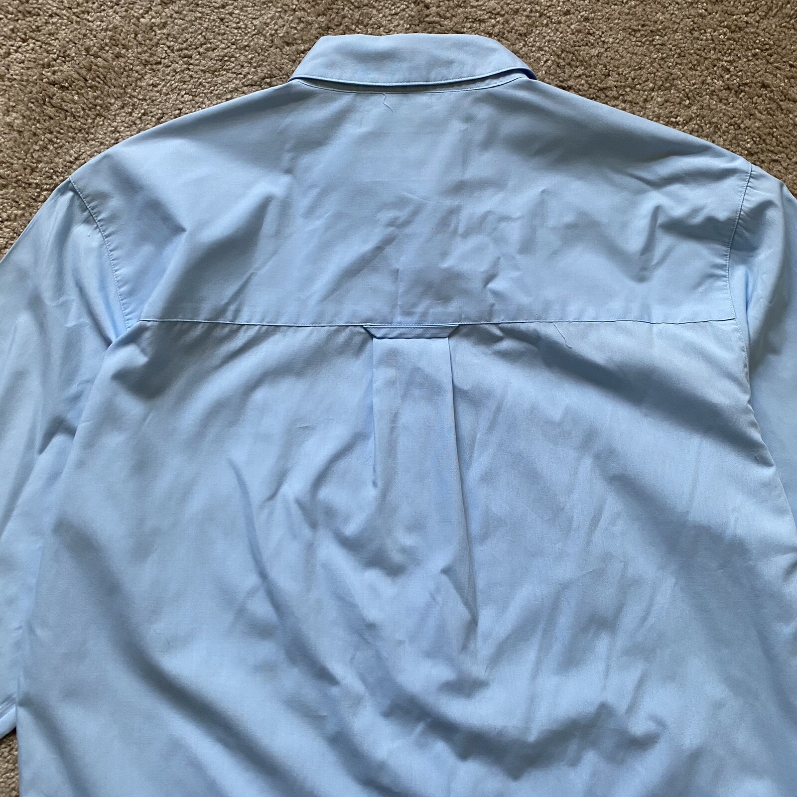VTG ~ 1990s ~ Weathered Blues ~ Light Blue Button Down ~ Embroidery ~ Size 12