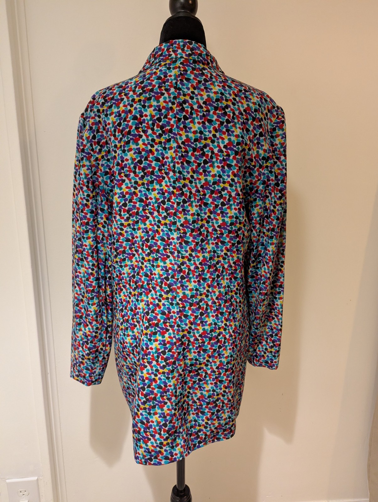 Vintage Nordstrom Women’s Blazer Jacket Lined 100% Silk Confetti Speckled Sz 10