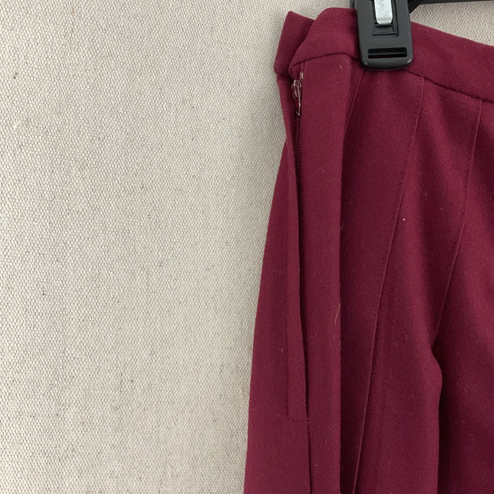 Pendleton Pure Virgin Wool Womens Petite Sz 10 Burgundy Blazer 2 Skirt Set VTG