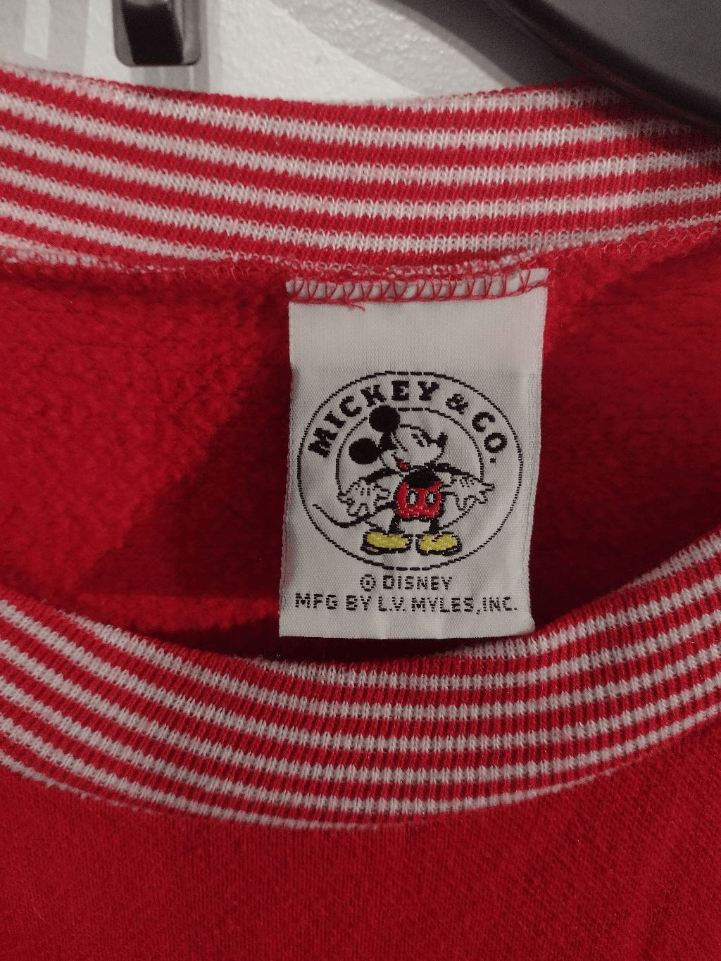 Vintage Mickey & Co Mickey Mouse Sweater Dress USA Made Women’s S/M Red Disney