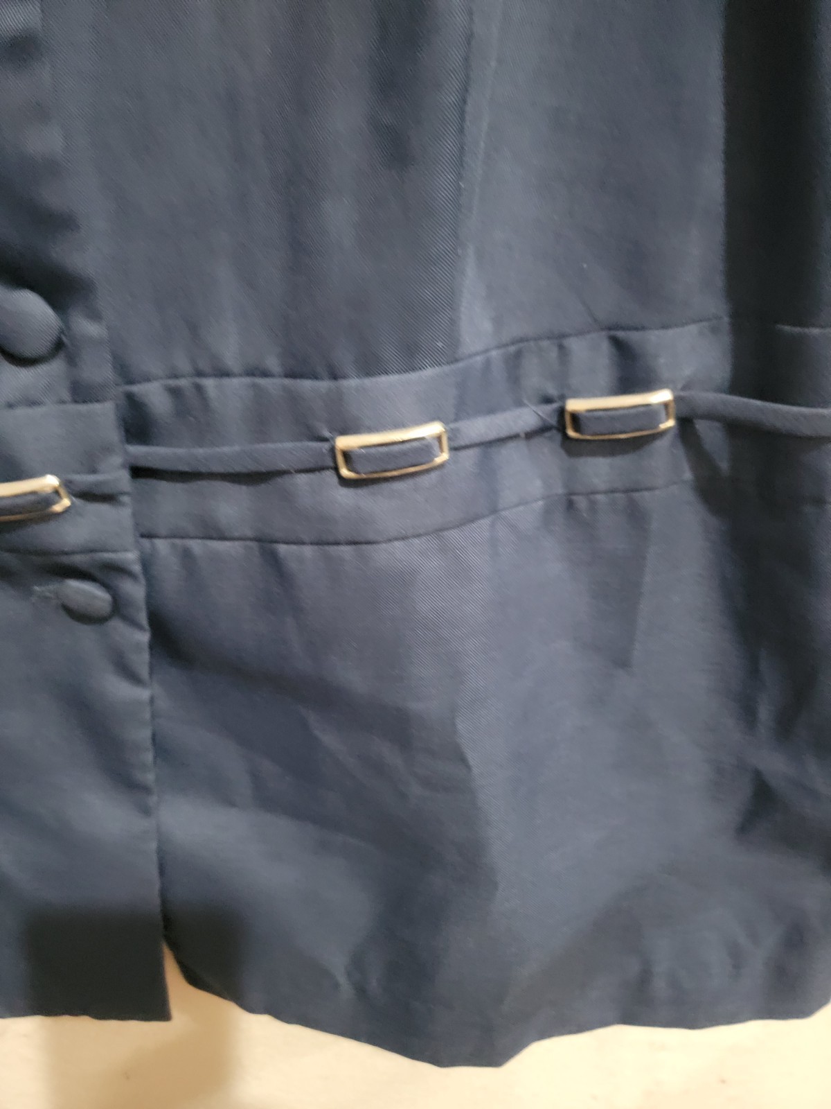 Chad’s Place Navy Blue Blazer Jacket Womens 22WP Made in USA Plus Petite Vtg 90s