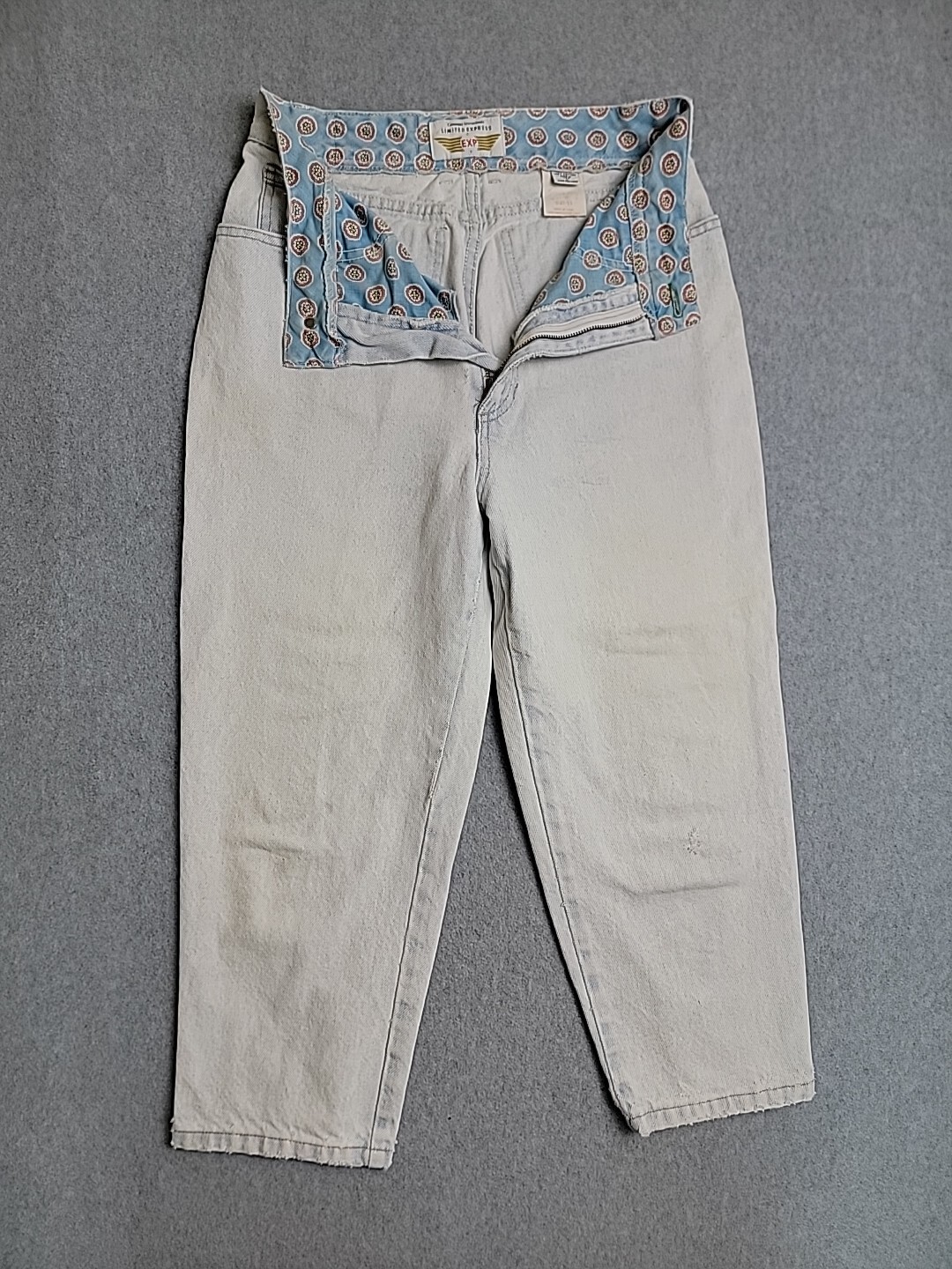 Limited Express EXP Jeans Womens 11 Light Wash Vintage 90s High Rise Tapered USA