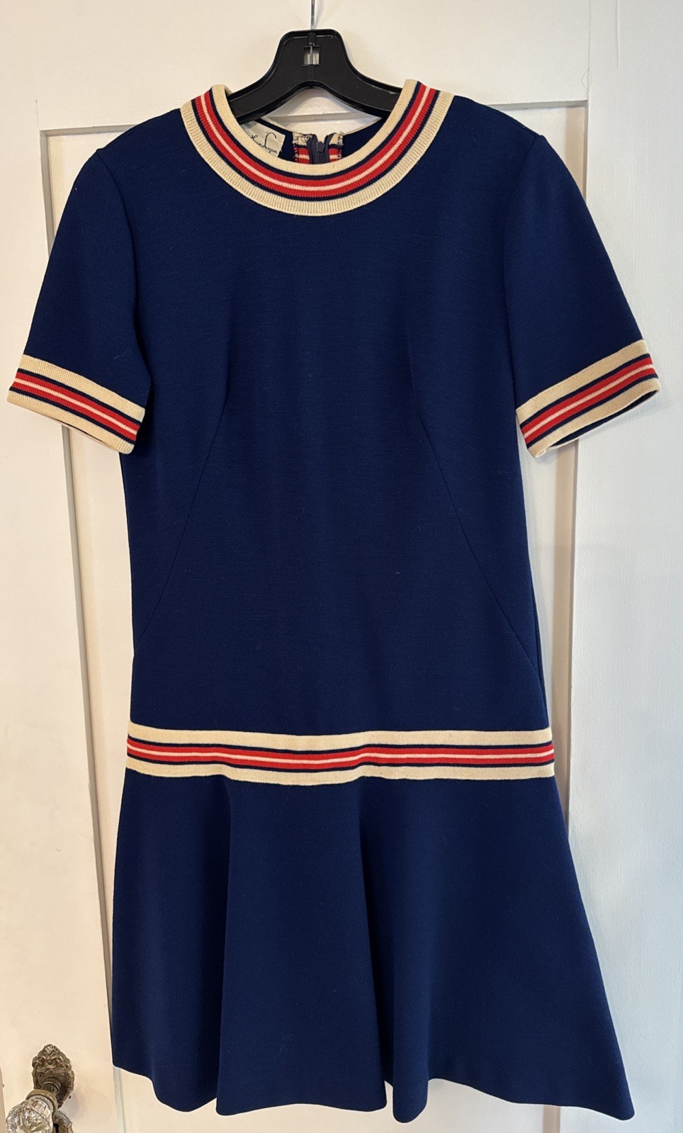 Vtg 60’s JONATHAN LOGAN Mod-Style A-Line Knit Dress Size 9 USA Union Made