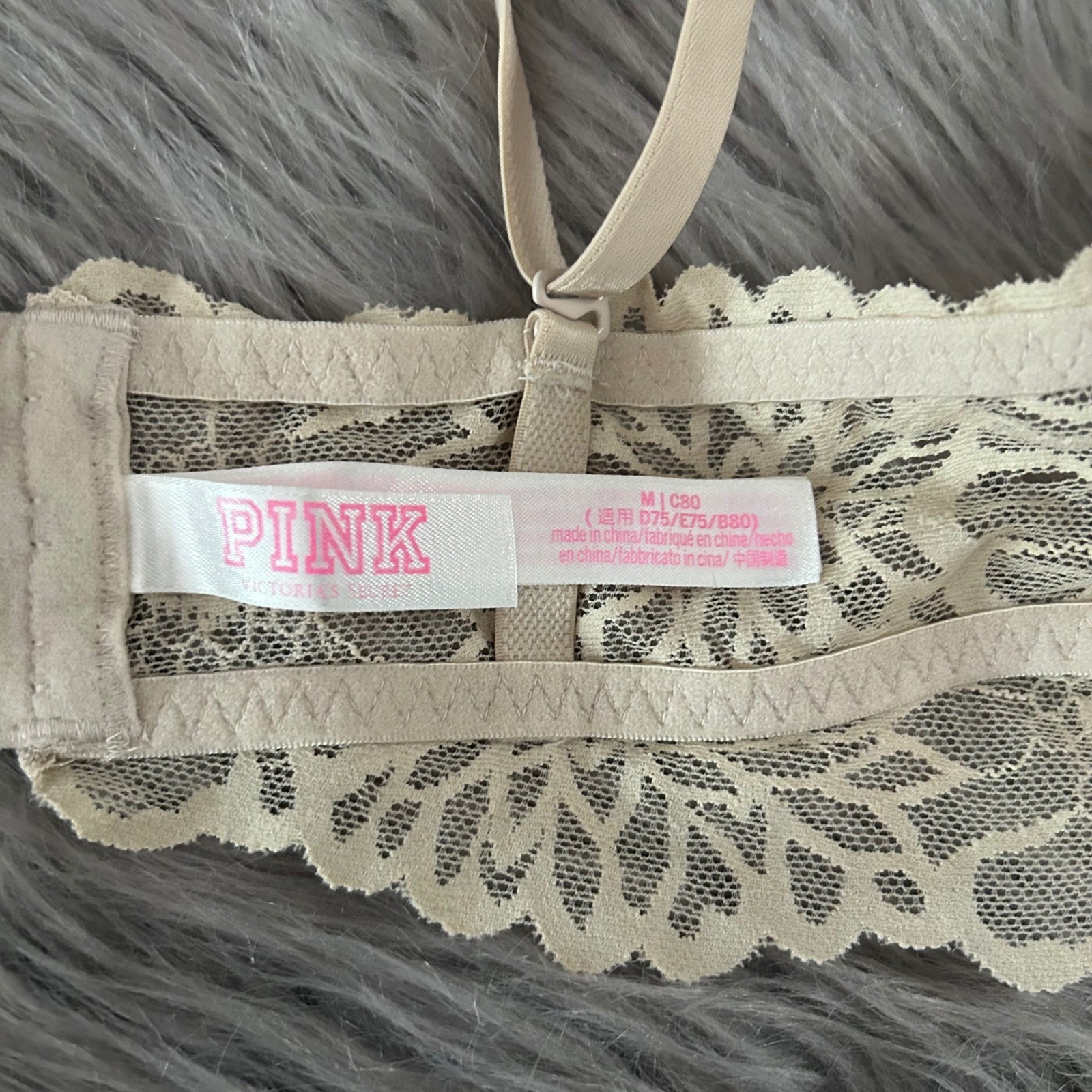 PINK Victoria’s Secret Lightly Lined Wireless Bralette Womens Size Medium Bra