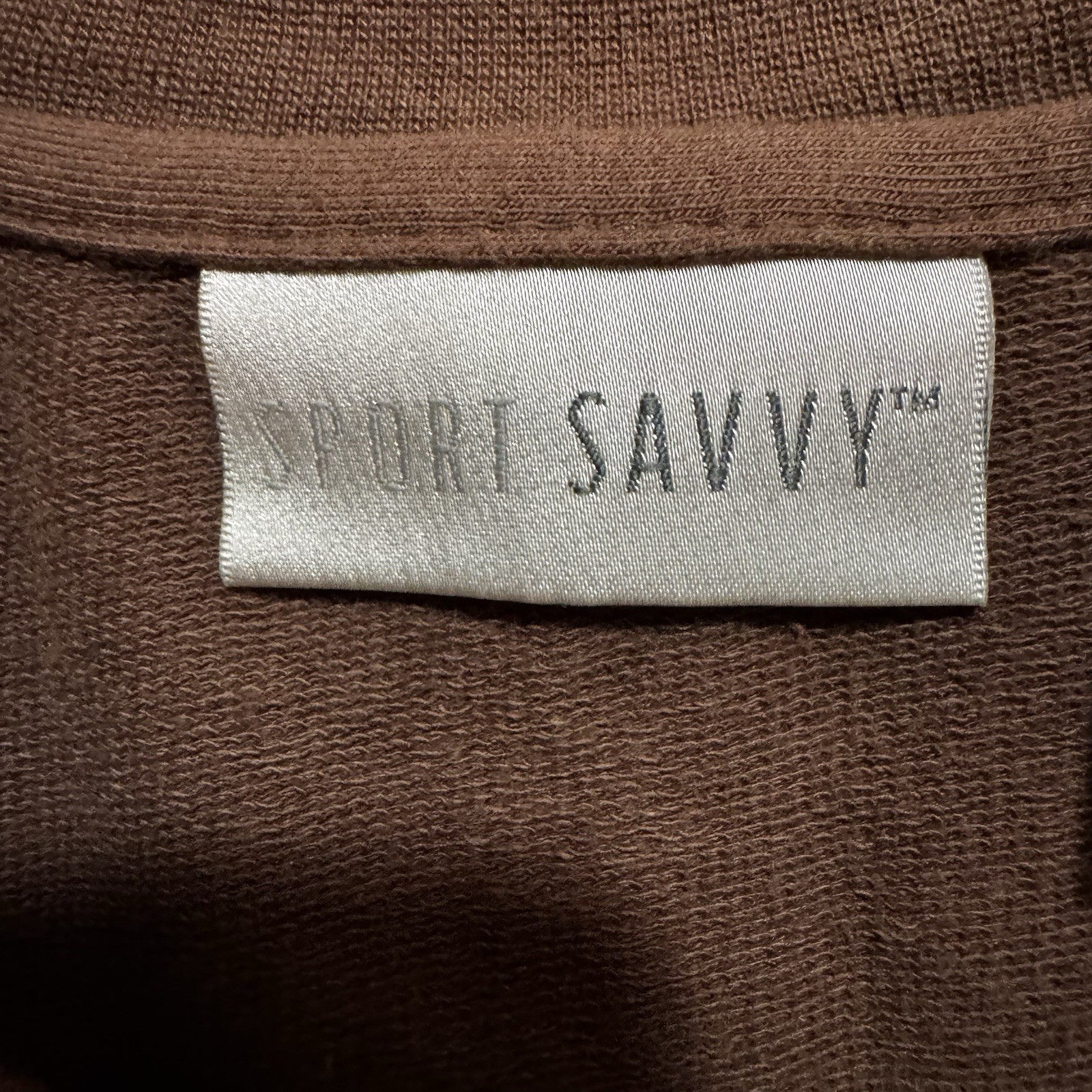 Sport Savvy Full Zip Jacket & Pants Set Women’s Small Brown Teal Cream Vtg Y2K