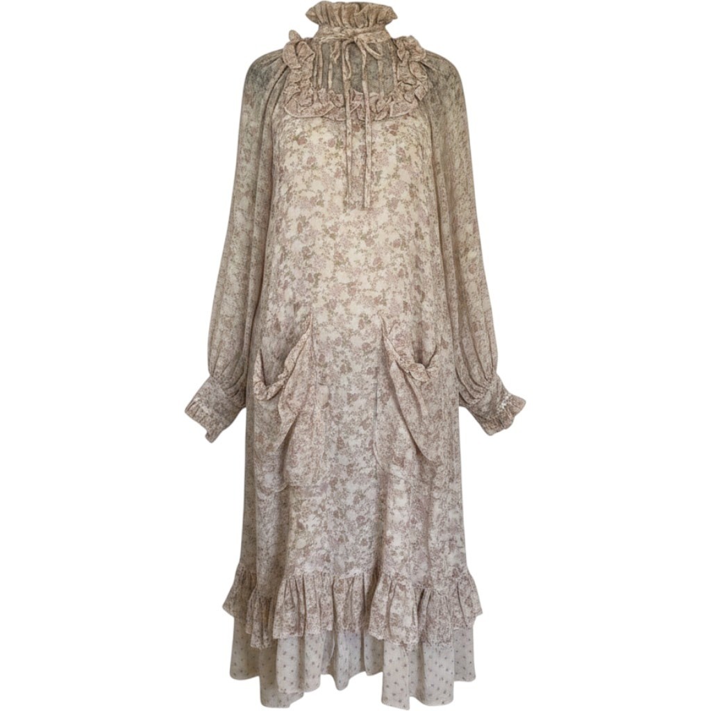 Vintage Gunne Sax by Jessica McClintock Size M Floral Prairie Dress High Neck LS
