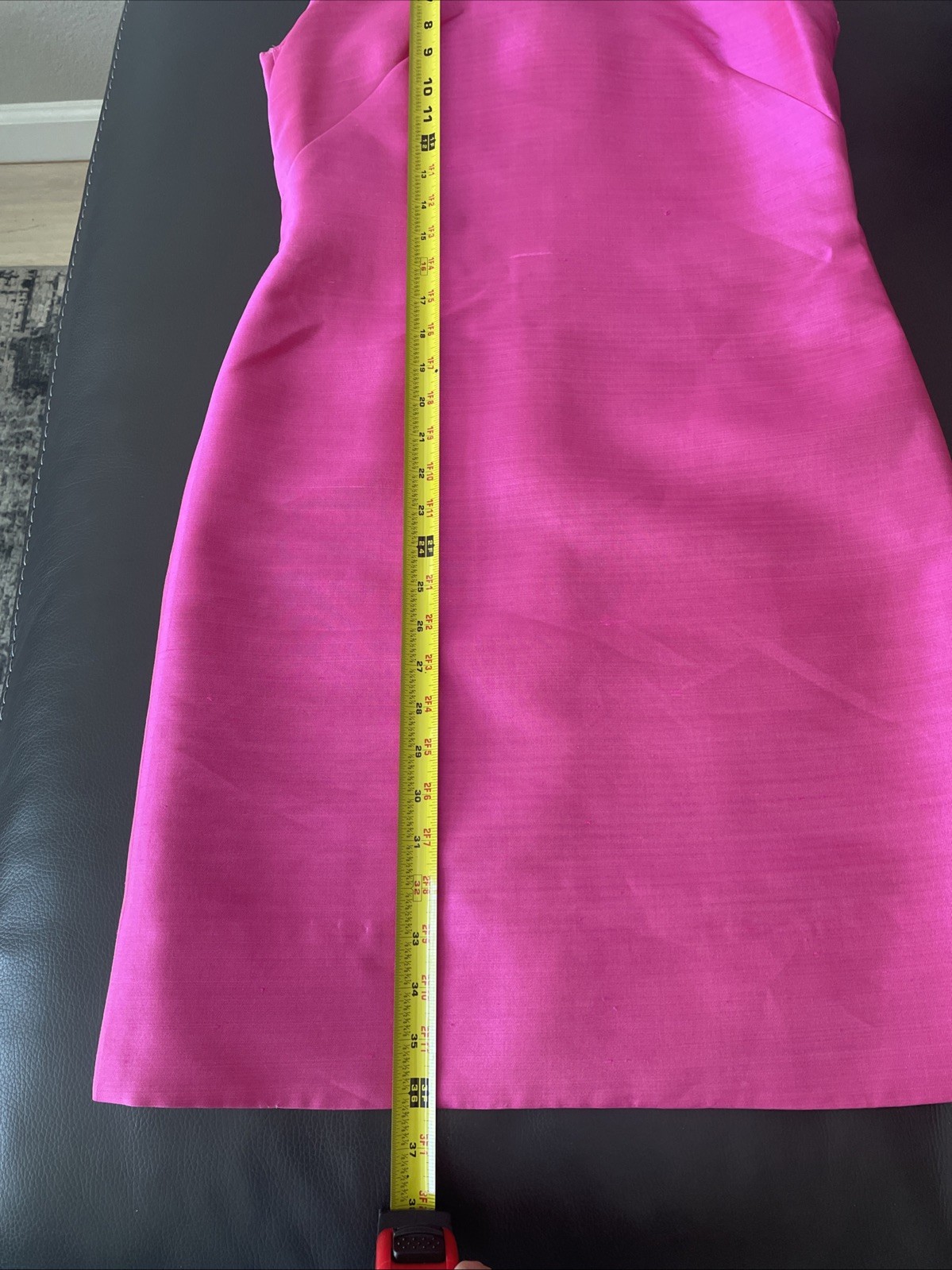 VTG 60s Pink Yellow Stripes Mod GoGo Sz S Party Coat & Dress Dupioni Silk EUC