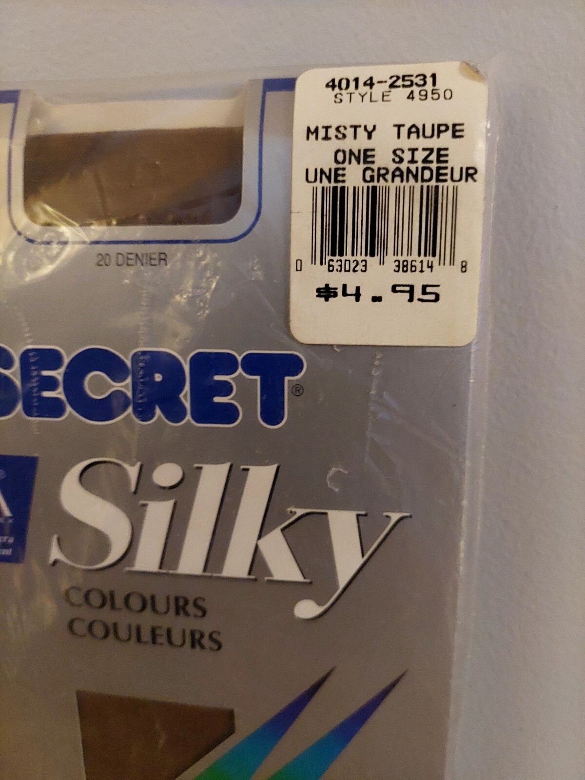 Vintage Pantyhose Secret Silky Colours Color Misty Taupe One Size BDR2