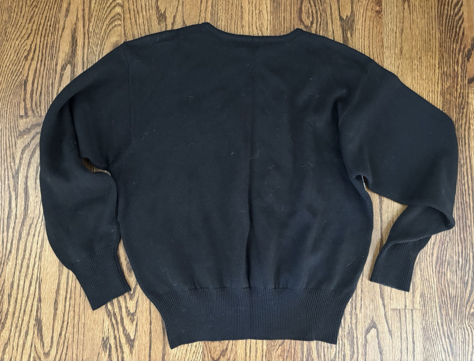Vintage 1980’s All Over Sequin Trophy Sweater Black White Harlequin Diamond M