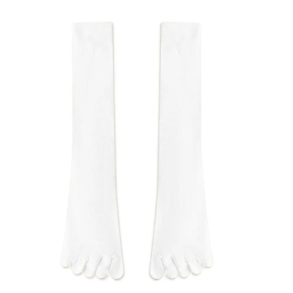 Anti-slip Five Finger Long Socks Solid Color Harajuku JK Calf Stockings Hosiery