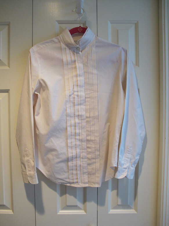 Sandra Ingrish Blouse~REDUCED~Vintage 1970 Womans SZ 10 Pleats Cotton EUC FREE H