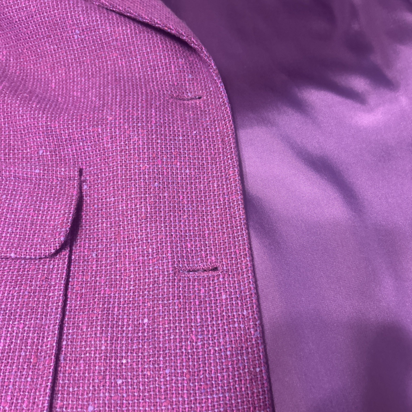 Vintage Pendleton Wool Magenta/PurpleLong Button Front Coat Womens Size 8