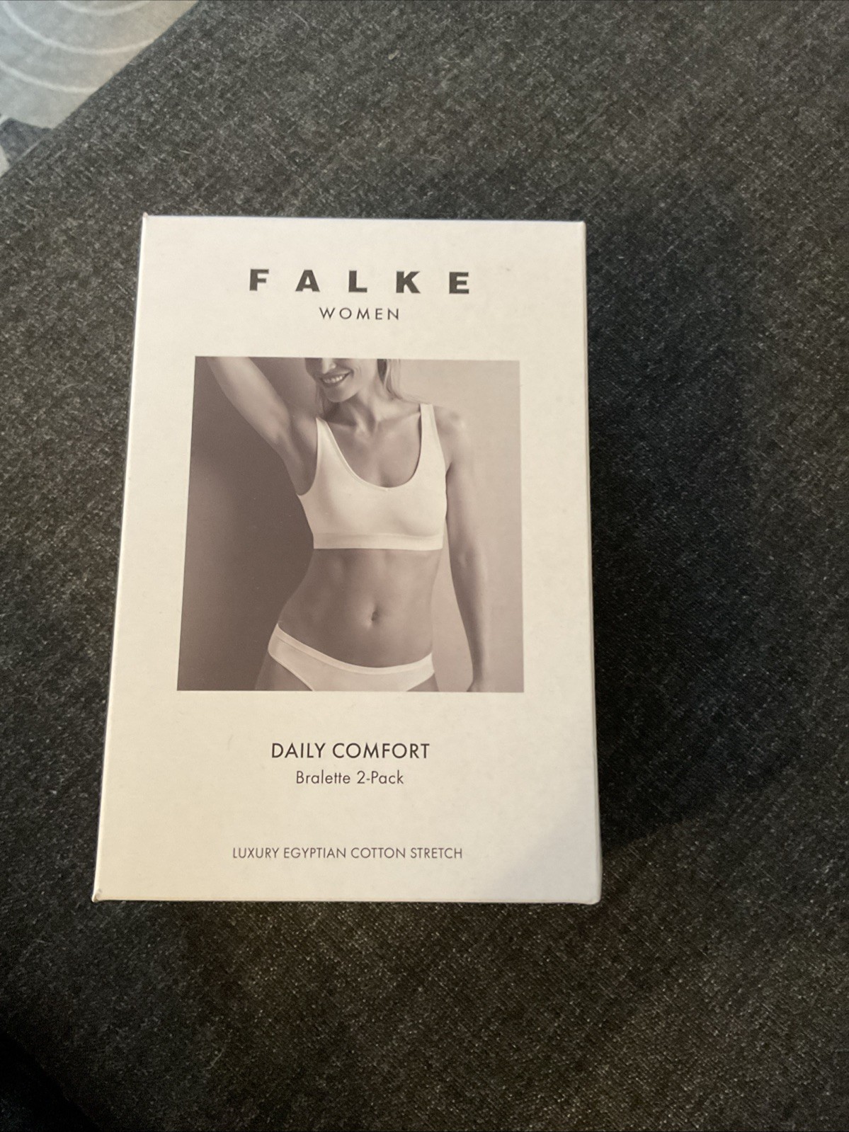 Falke Womens Daily Comfort 2-Pack Bralette – Black Med New