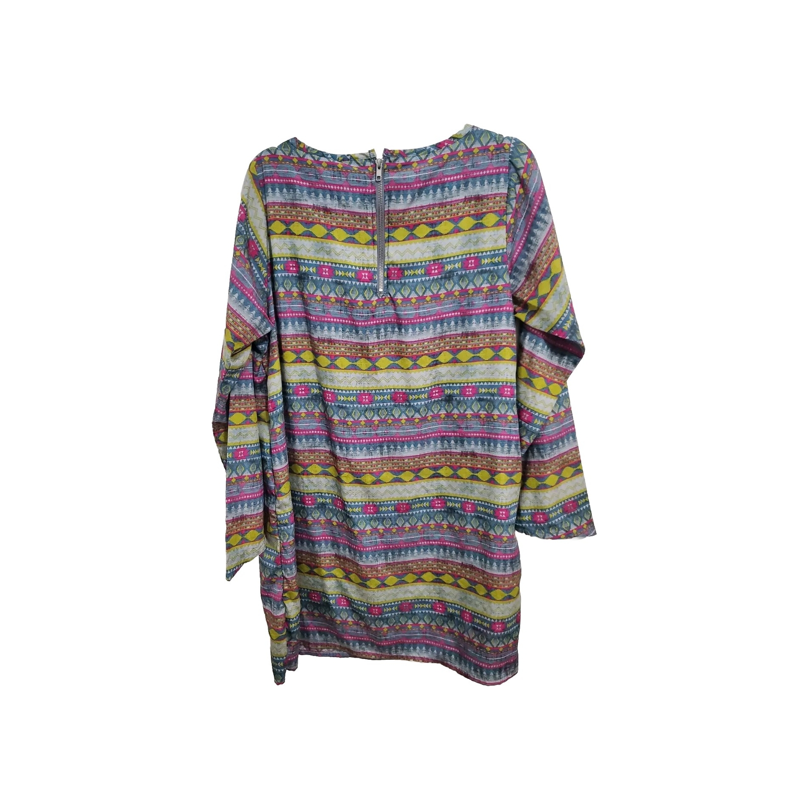 Wrangler Southwest Design 3/4 Sleeve Midi Lined Western Dress Ladies Sz XL