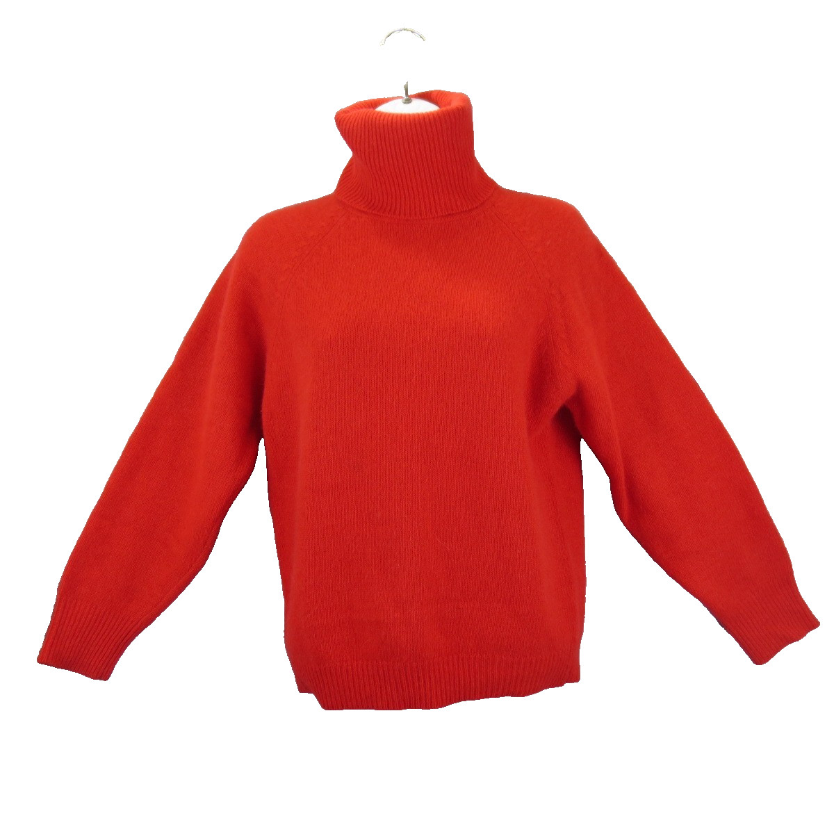 Vtg Reference Point Sz S Lambswool Angora Rabbit Hair Hong Kong Red Turtleneck