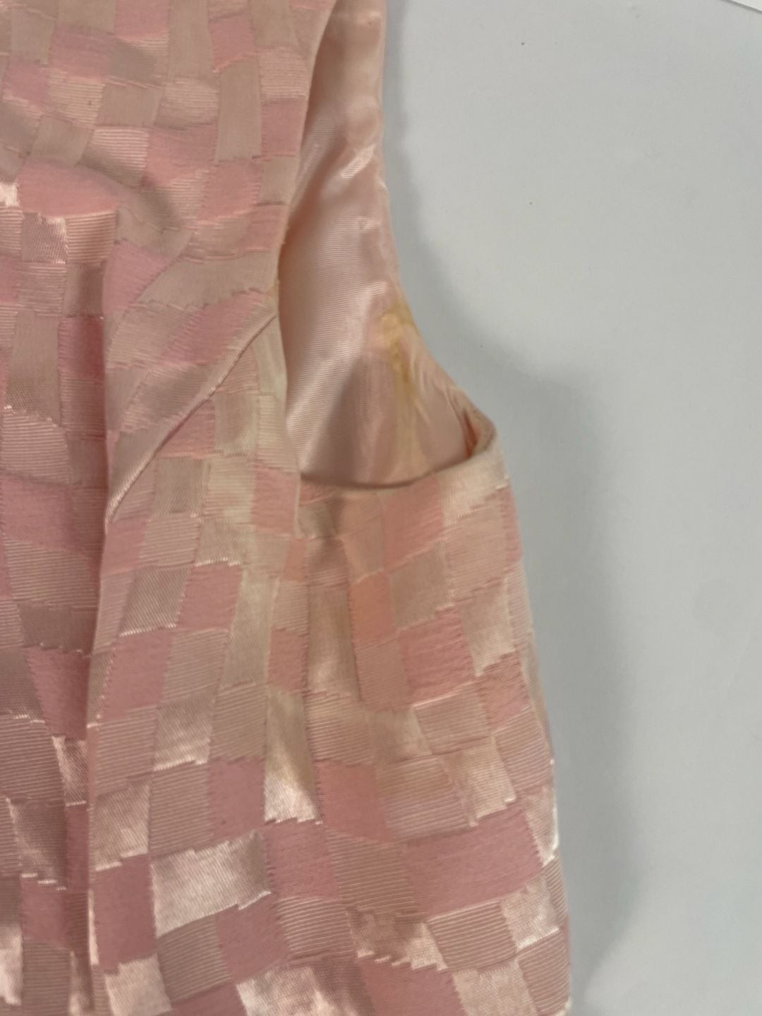 Vintage 1960s Carol Brent Pink Jacquard Dress and Jacket Set