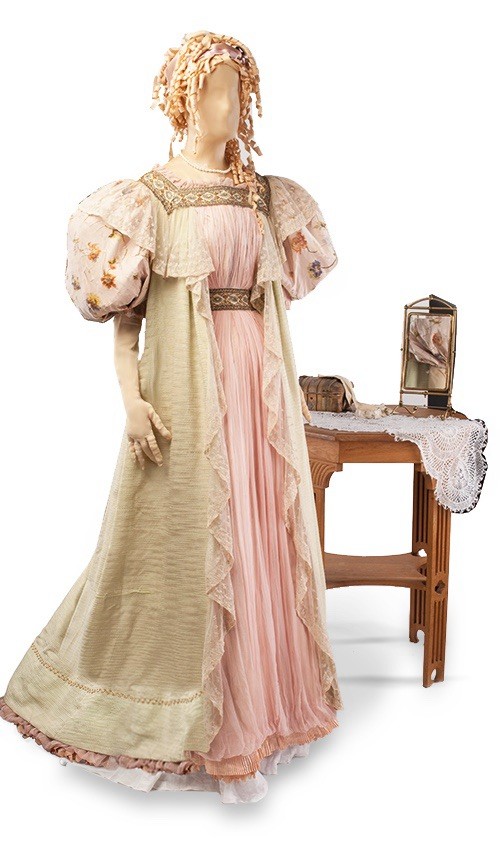 Antique Vintage Woman House Dress 1880 -1890 Paris
