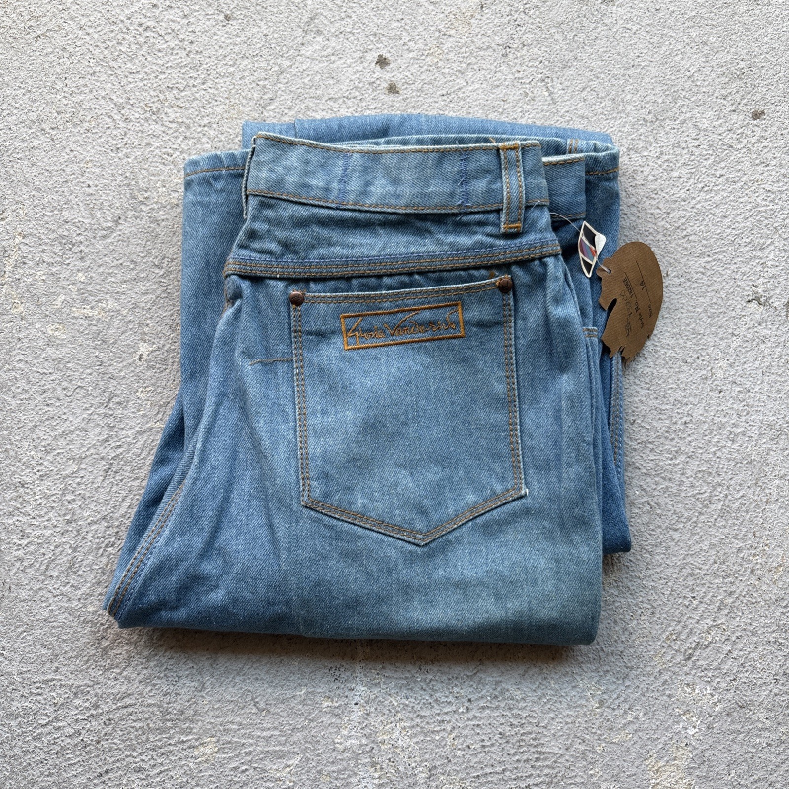 Deadstock 70s Gloria Vanderbilt Murjani Blue Jeans Women’s Denim Sz 14 Vintage