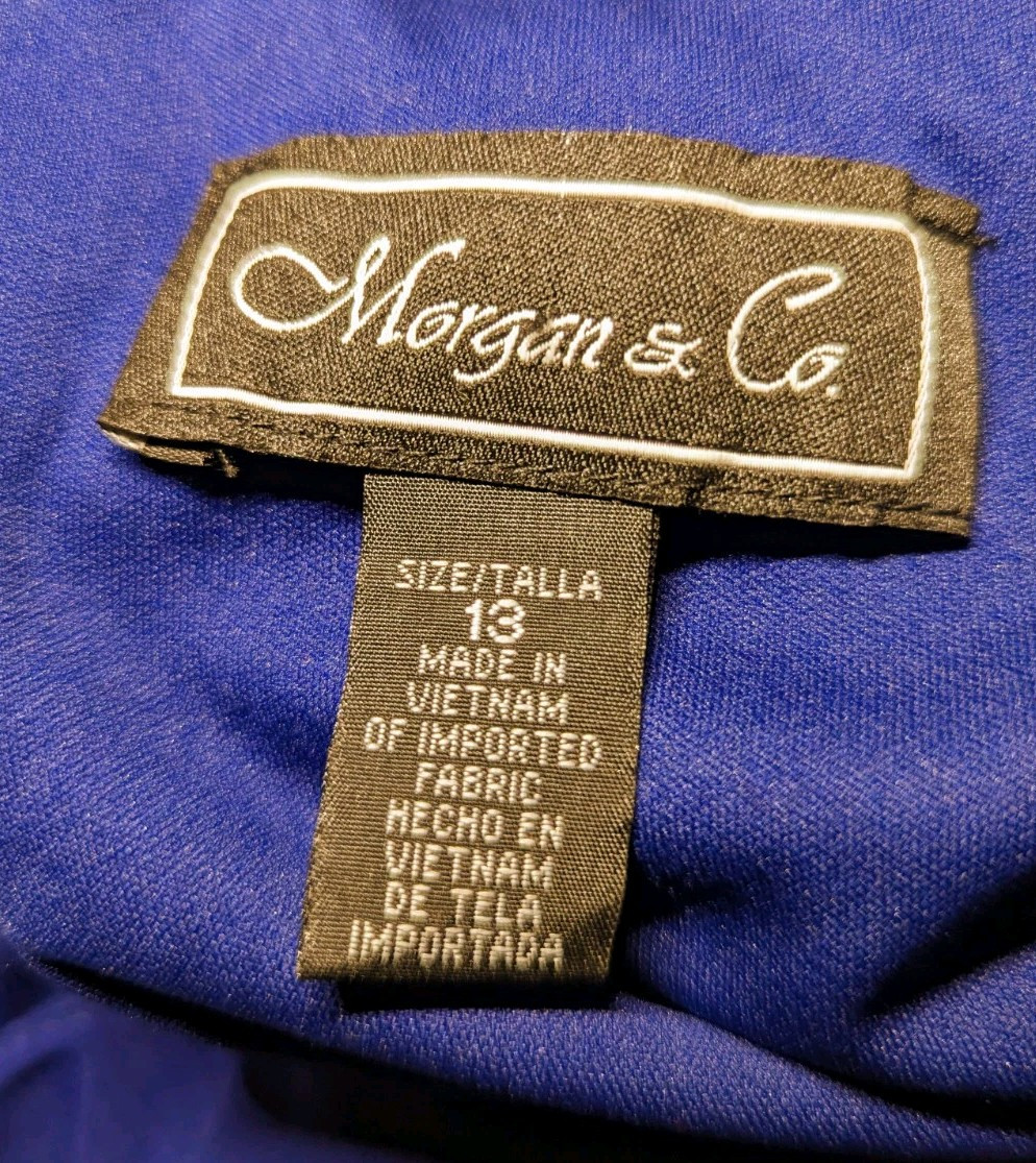 MORGAN & CO 90’s Formal Purple STRAPPY Cocktail Prom Dress Junior’s Womens Sz 13