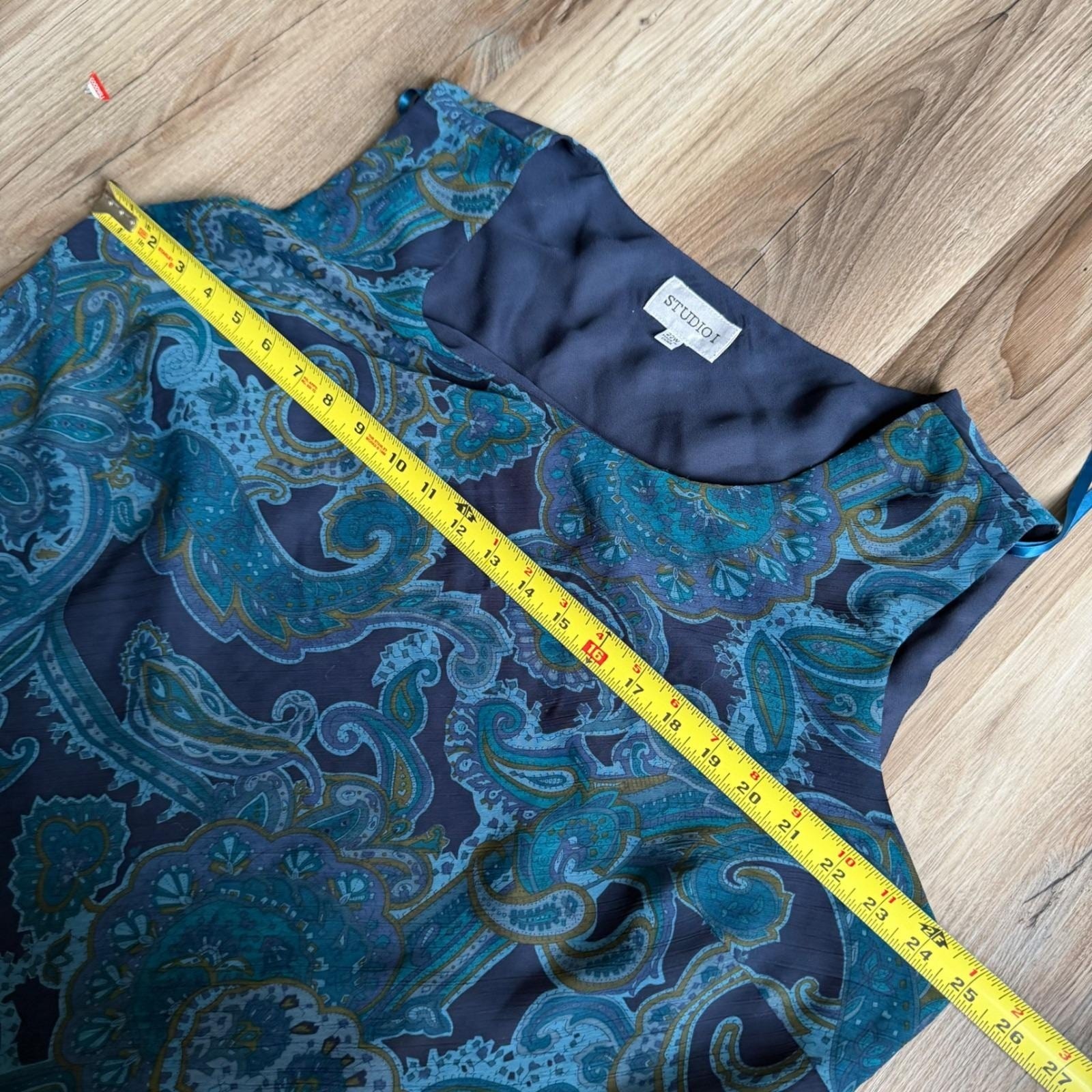 Vintage Studio I Womens 22W Paisley Maxi Dress Sleeveless Chiffon Lightweight