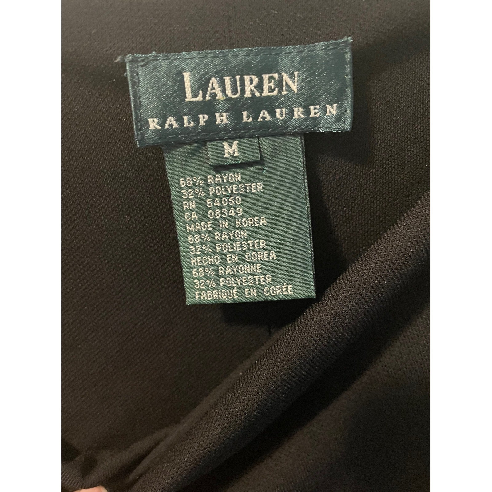 LAUREN RALPH LAUREN VINTAGE EVENING ELEGANT BLACK MAXI SLEEVELESS DRESS SIZE M