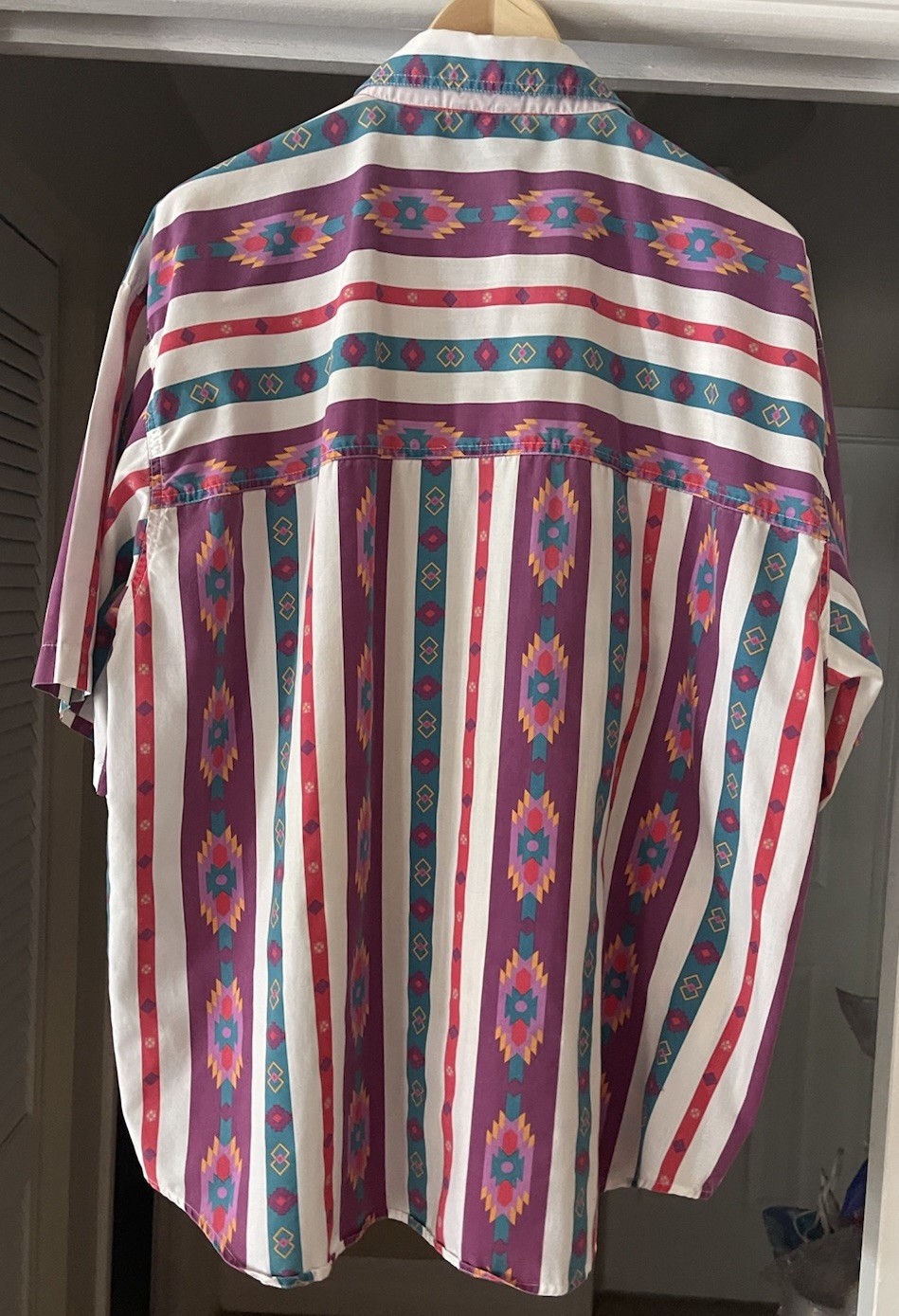 Vintage “Center Aisle Plus” 80’s Or 90’s Southwestern, Navaho Shirt, Size 44/24W