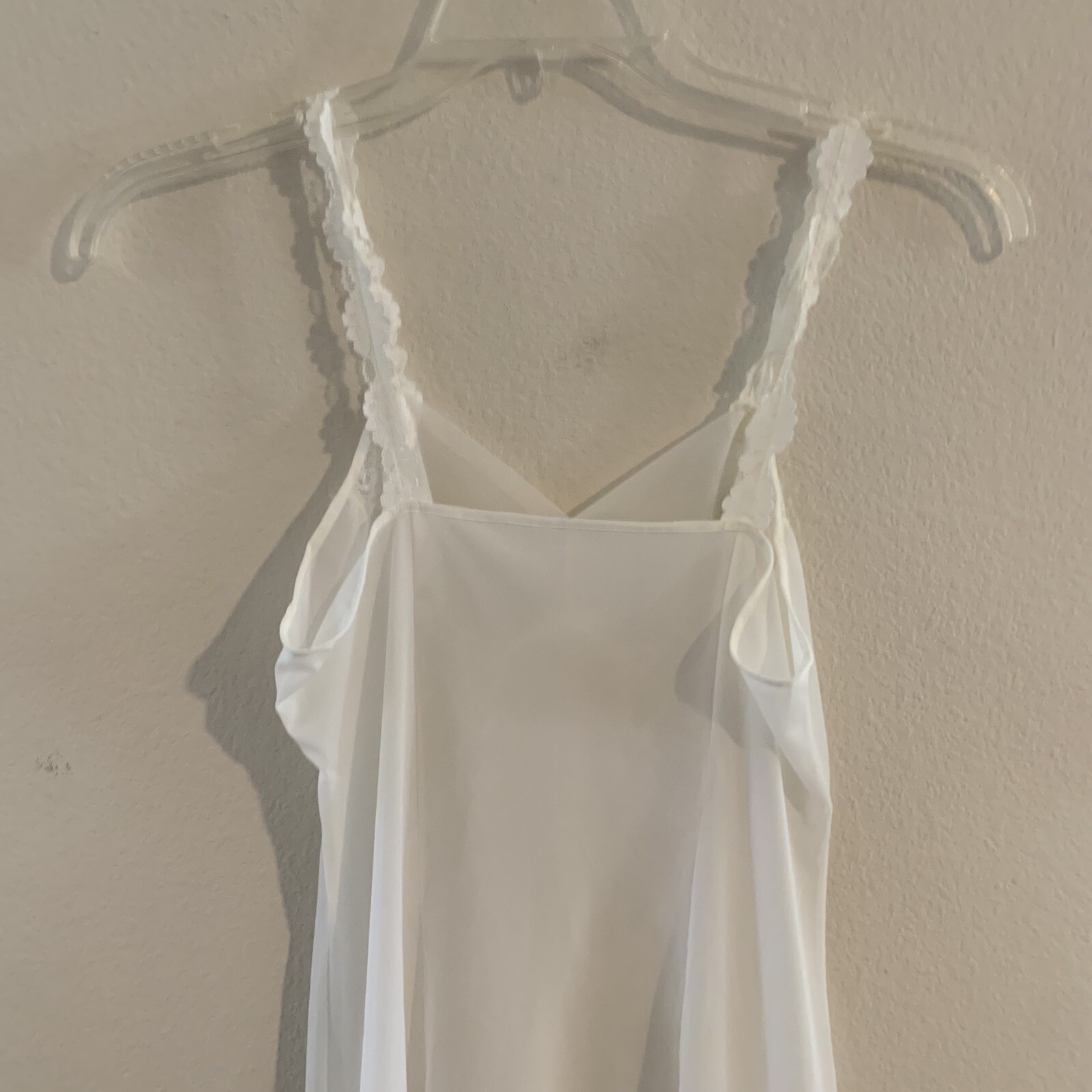 SCHIESSER Germany Slip Size 42 XS White Lace Nylon Vintage