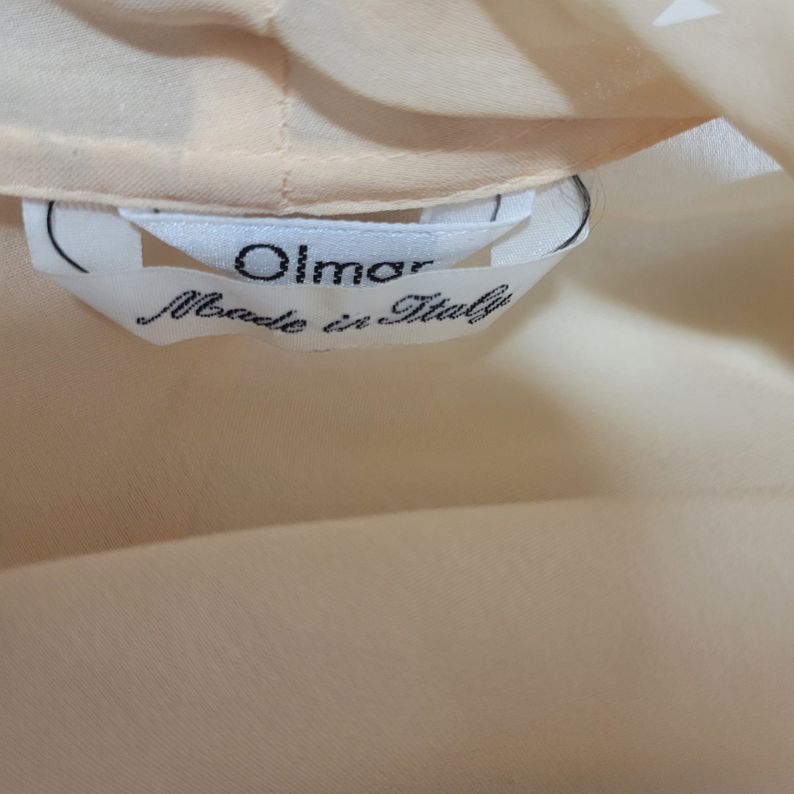 VTG Olmar Retro Shift Dress & Sheer Duster Peach Sz 44 Measurements in Descrip