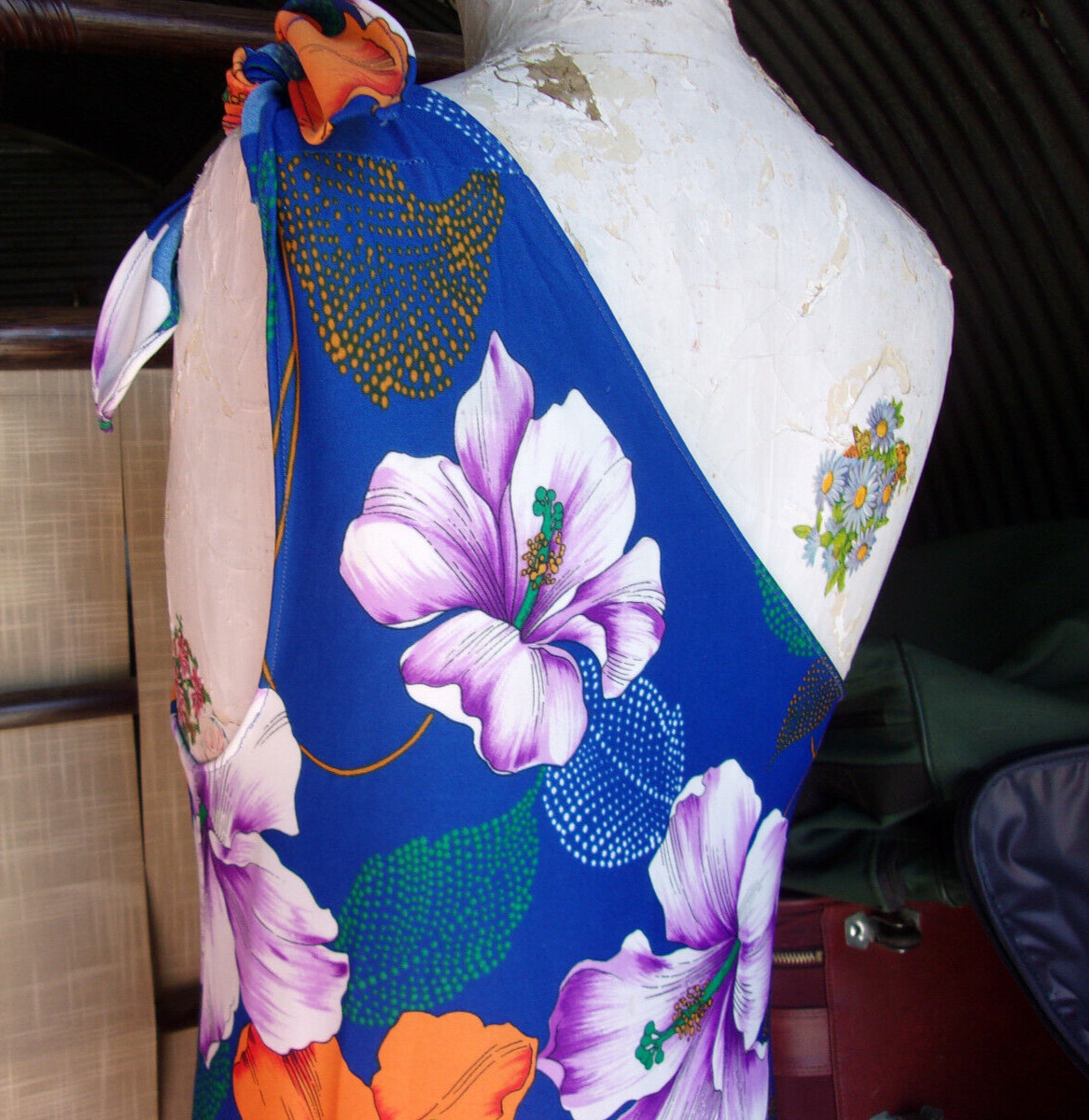 Lot 5 Vintage Hawaiian Dresses Midcentury Maxi Sundress Floral Tropical