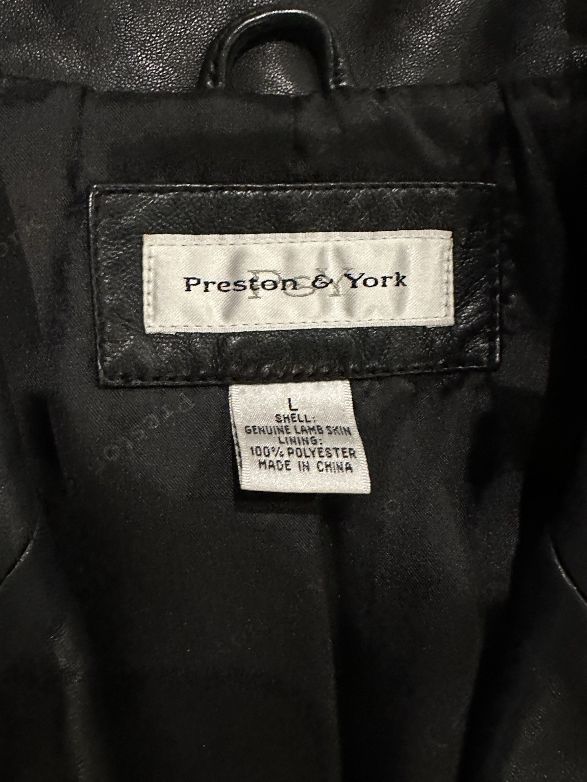 Preston & York Lamb Skin Leather Black 2 Button Jacket Beautiful Women’s Large