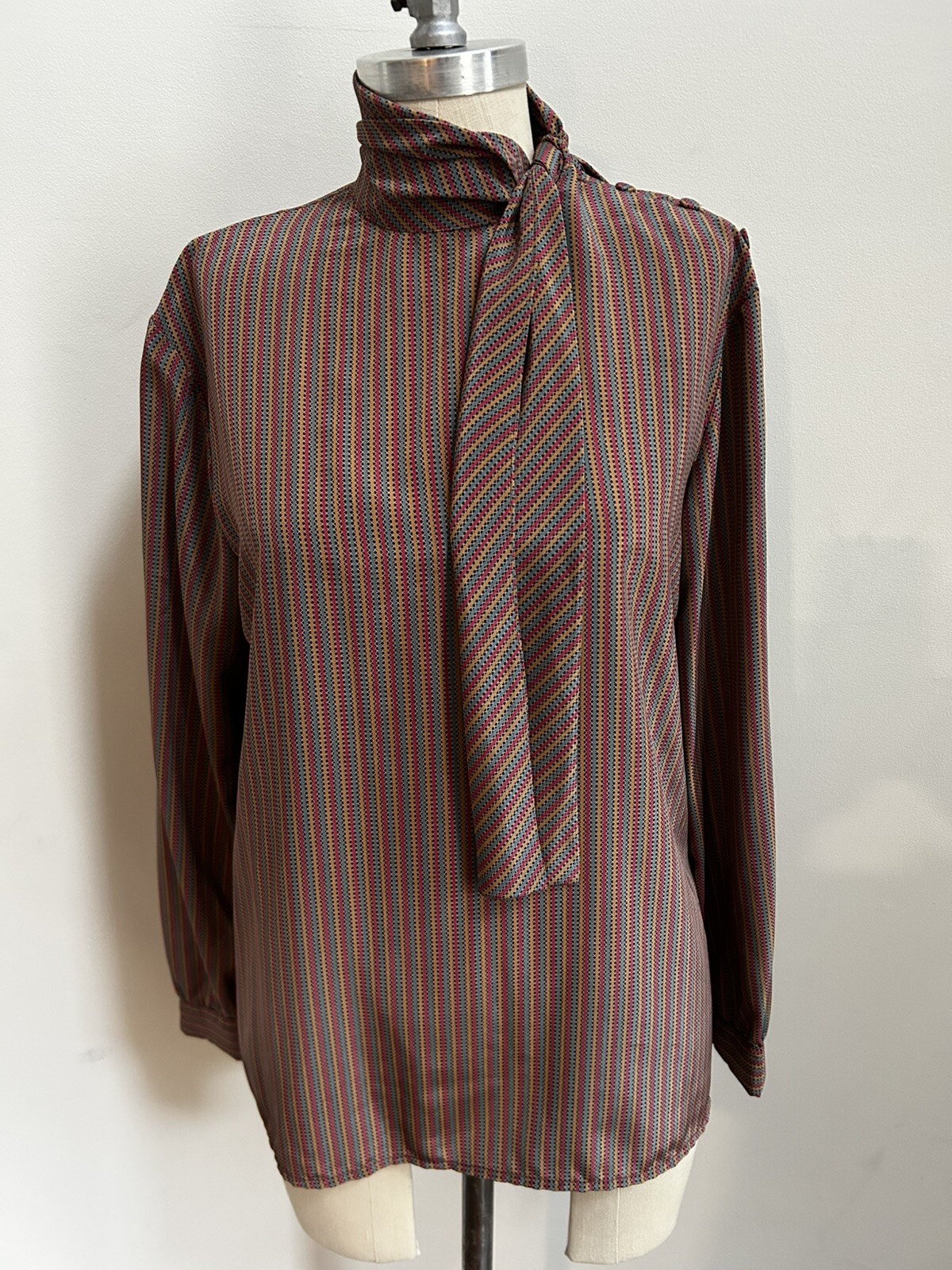 NOS Vintage 70s 80s JH Collectibles Polyester Blouse ILGWU Union Made USA Label