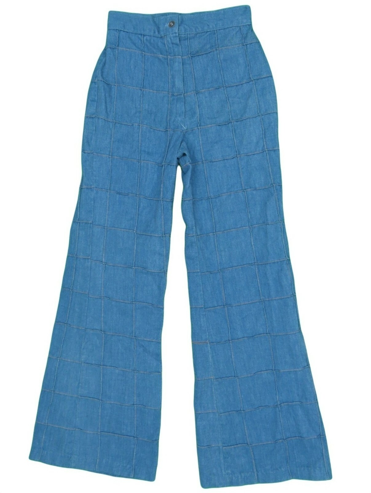 1970s Vintage Patchwork Bell Bottom Pants 25×30