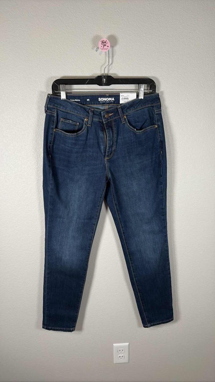 Sonoma Women’s Size 8R Curvy Skinny High Rise Blue Denim Jeans NWT