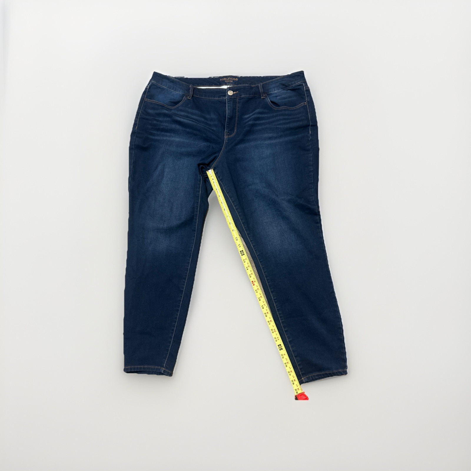 Maurices Women’s Dark Wash Skinny Jeans Mid-Rise Stretch Denim Plus