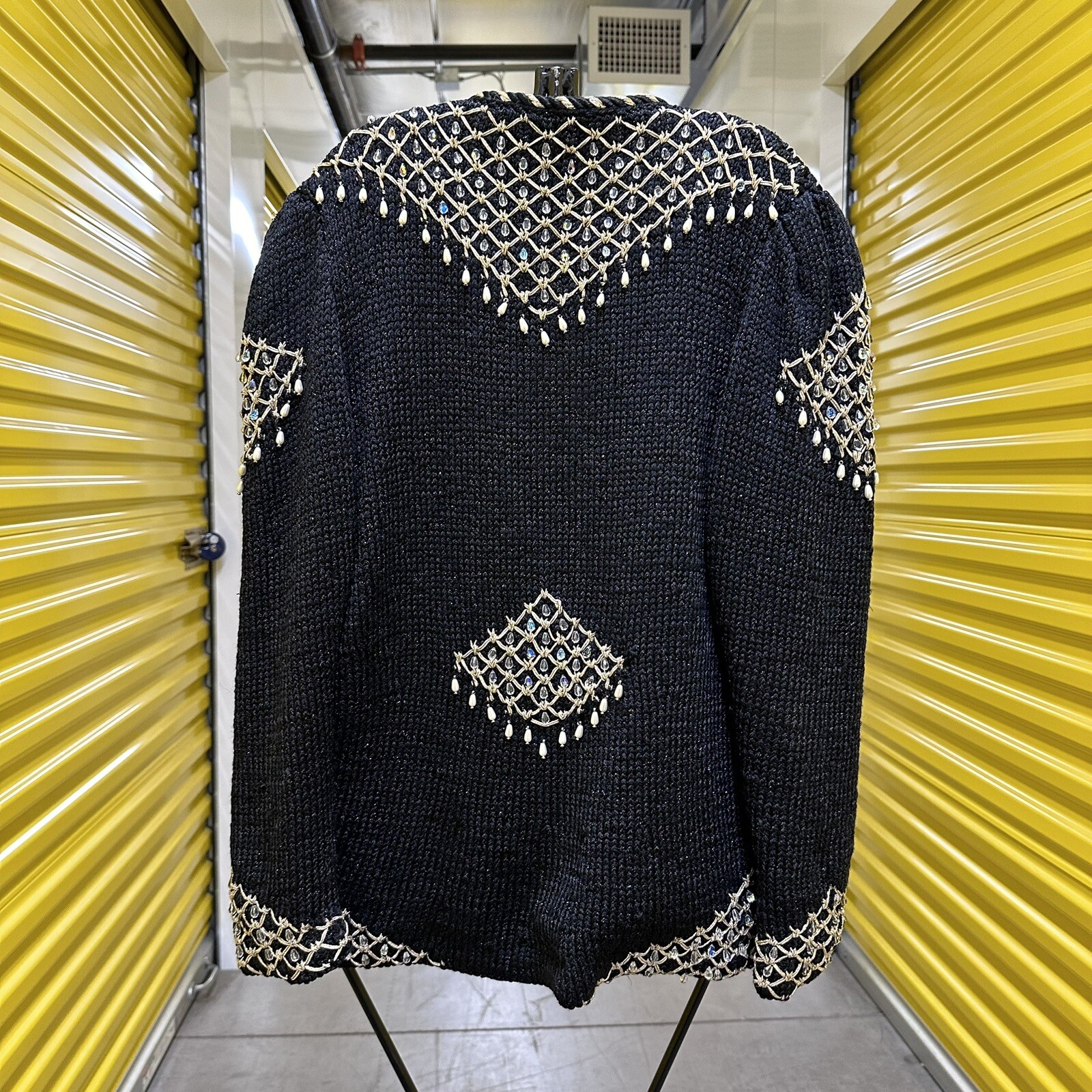 80s Capriccio Embellished Sweater Jacket