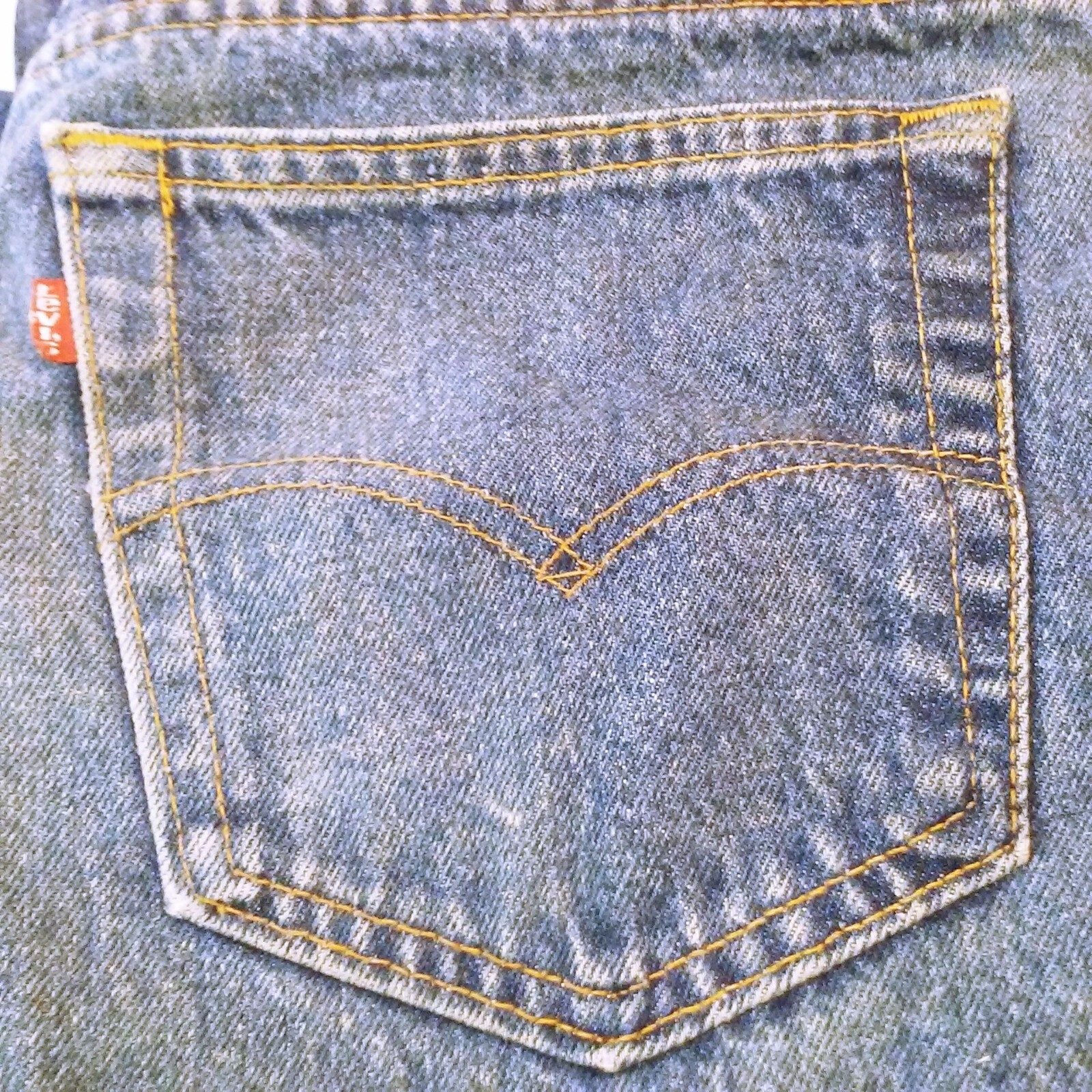 Vintage 80s Levi’s USA-made 517xx Bootcut Denim Jeans Lady-34×34 Fray Hem Dark