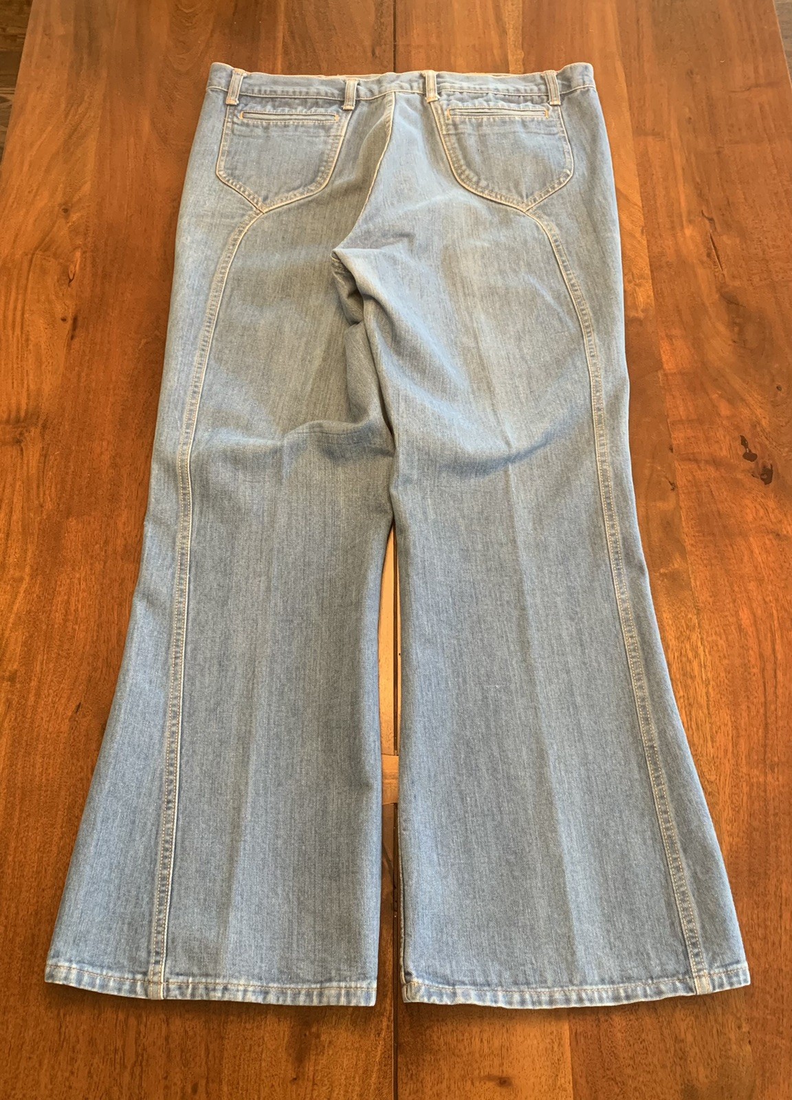 Vintage 1970s GAP Denim Bell Bottom Jeans Mens 38×30 Blue Flare True VTG Cotton