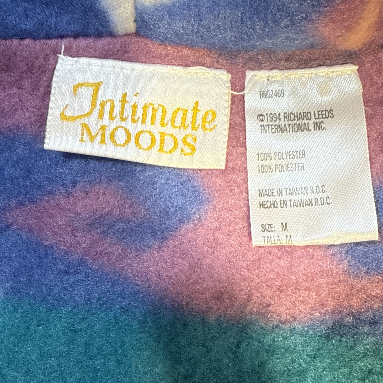 NOS Fleece Bath Robe NATIVE AMERICAN SOUTHWEST Aztec Intimate Moods M Long
