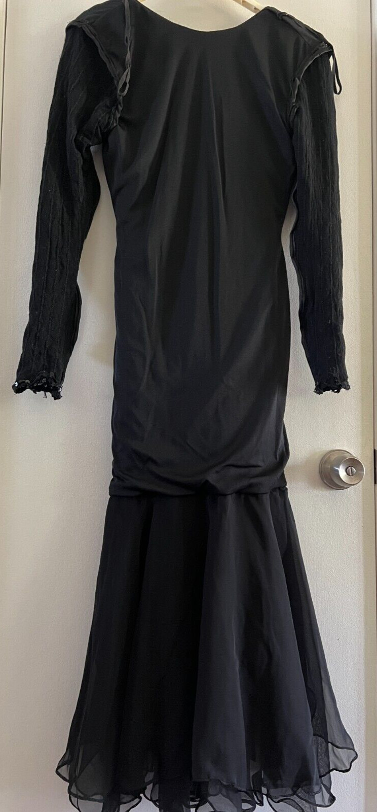 Vintage Dave & Johnny Sequin Stretch Cocktail Dress Long Sleeve Lined Size 5-6
