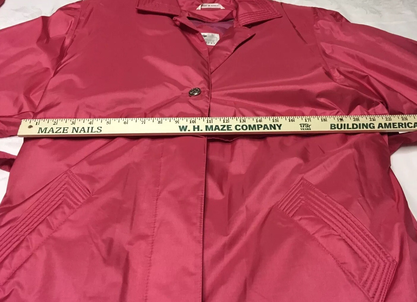 3 Season Hooded Trench Coat Pink Size 14 Barbie Core Vtg Worthington Womens EUC
