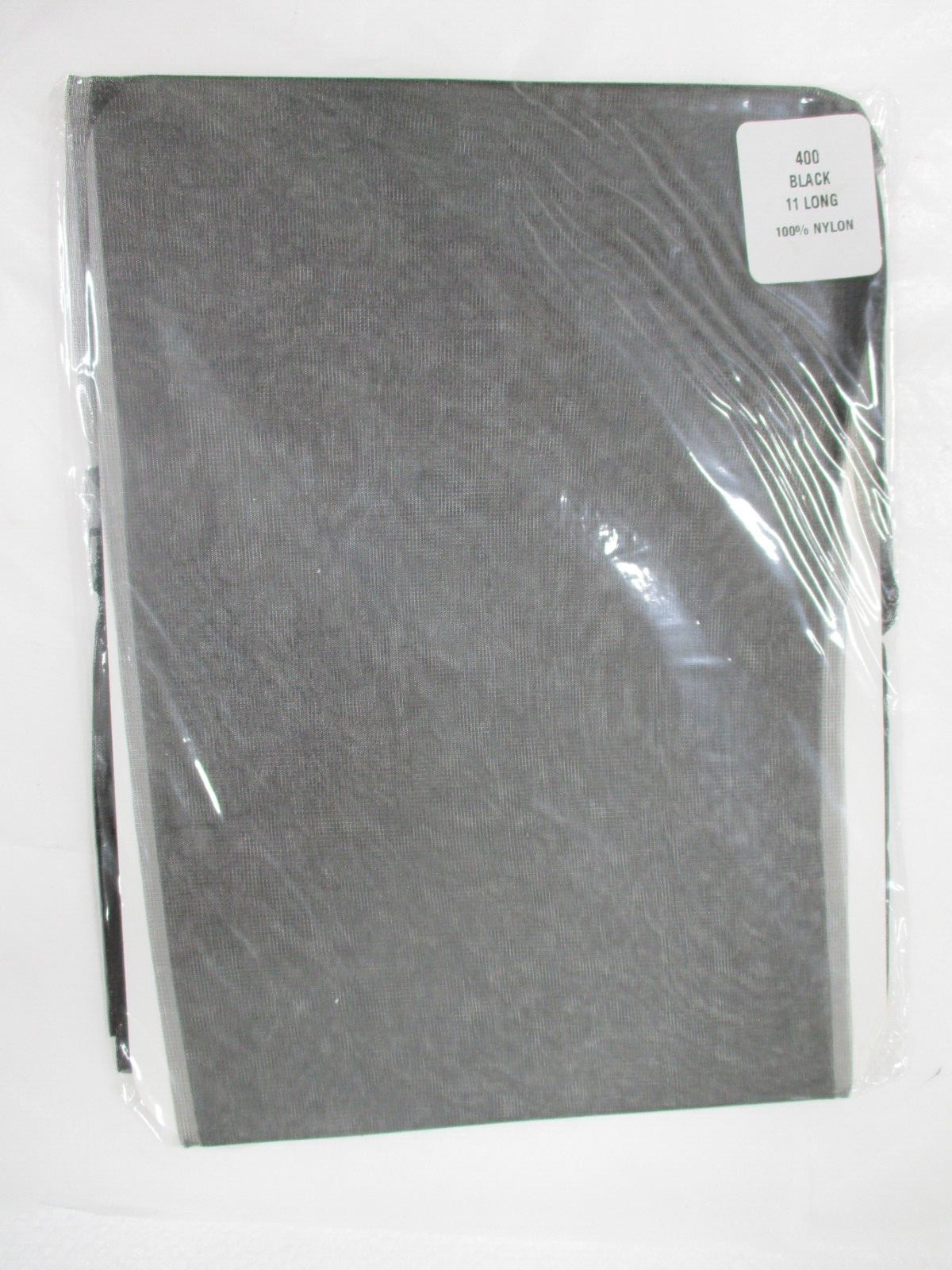 1PR VINTAGE NATIONAL 400 RHT SHEER FLAT KNIT NYLON STOCKINGS 11 LONG BLACK