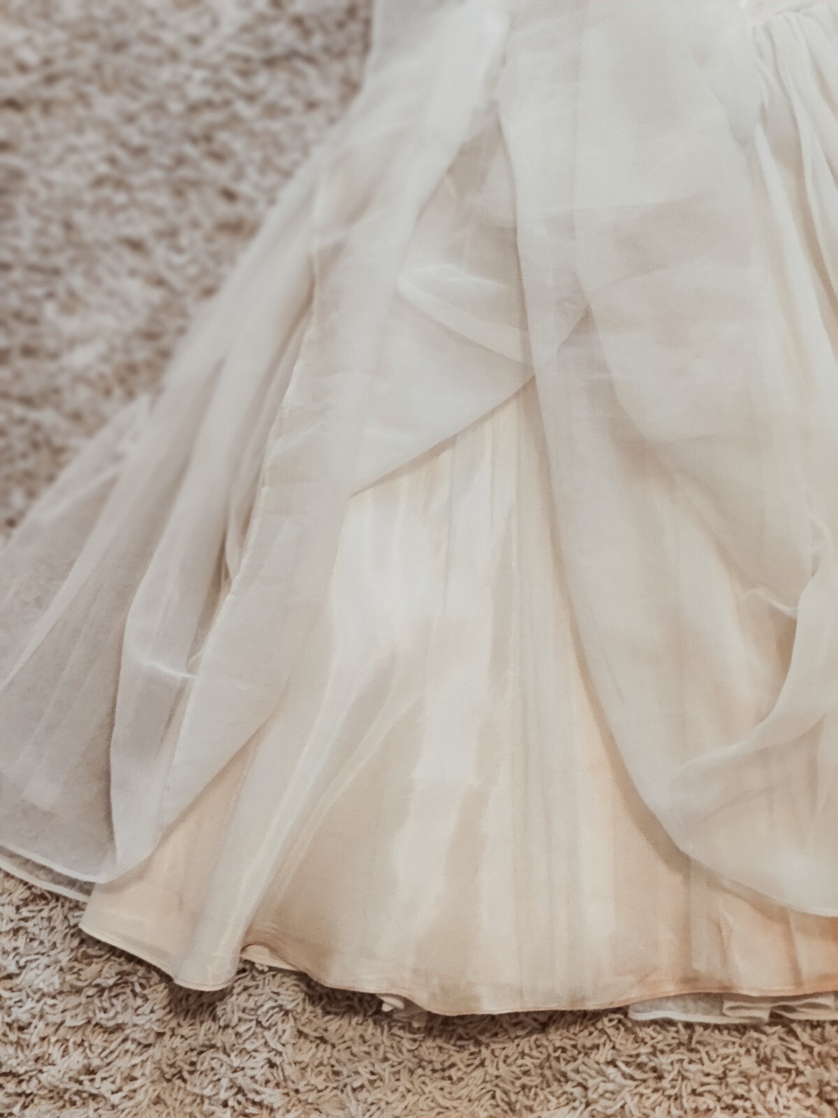 IVORY ANTIQUE HANDMADE DRESS TULLE NICOLE MILLER STYLE BOW GOLD AUDREY HEPBURN 