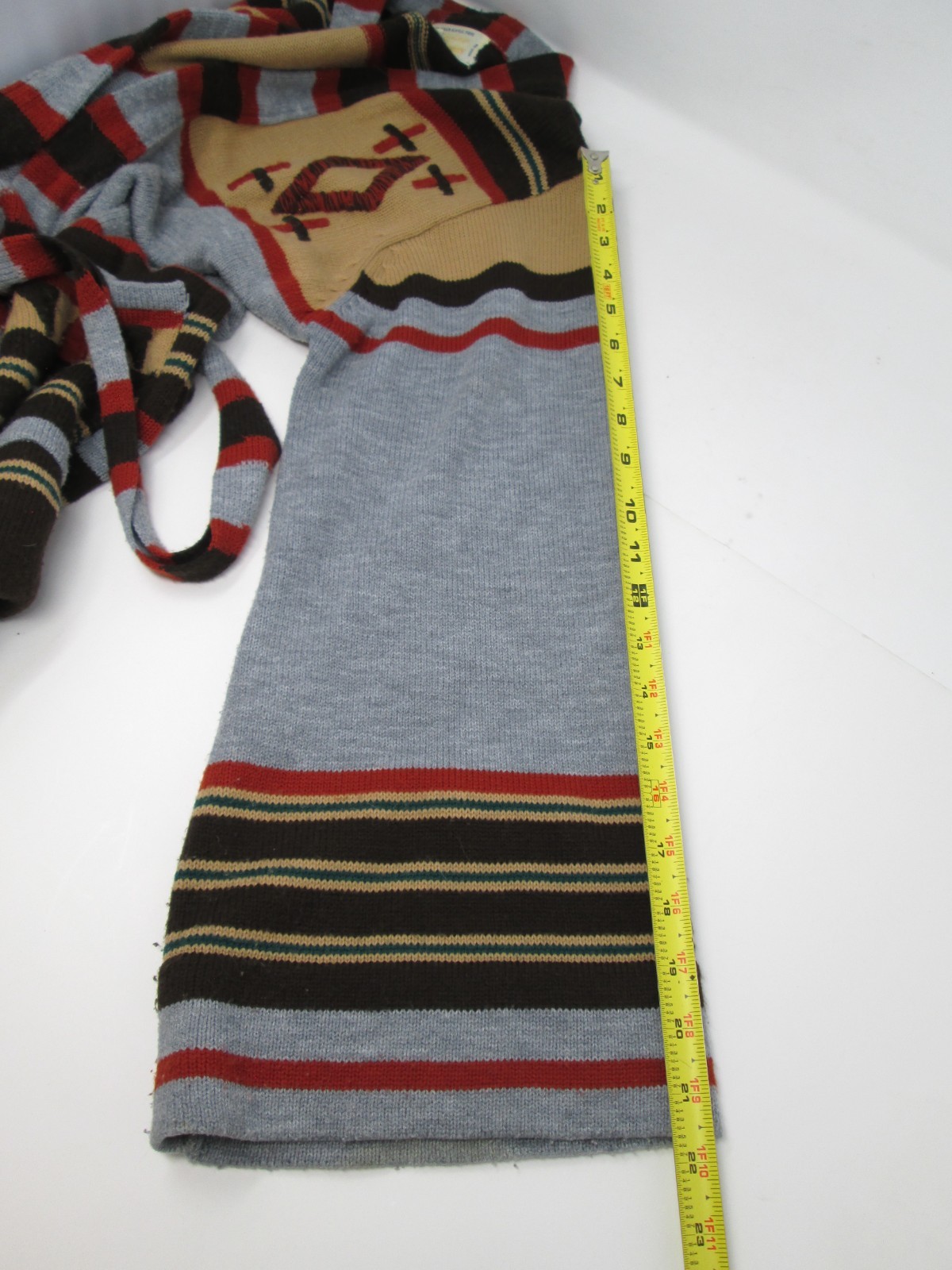 Vintage 1970s Tie Front Sweater Bell Sleeve Hippy Boho DonnKenny Womens Cardigan