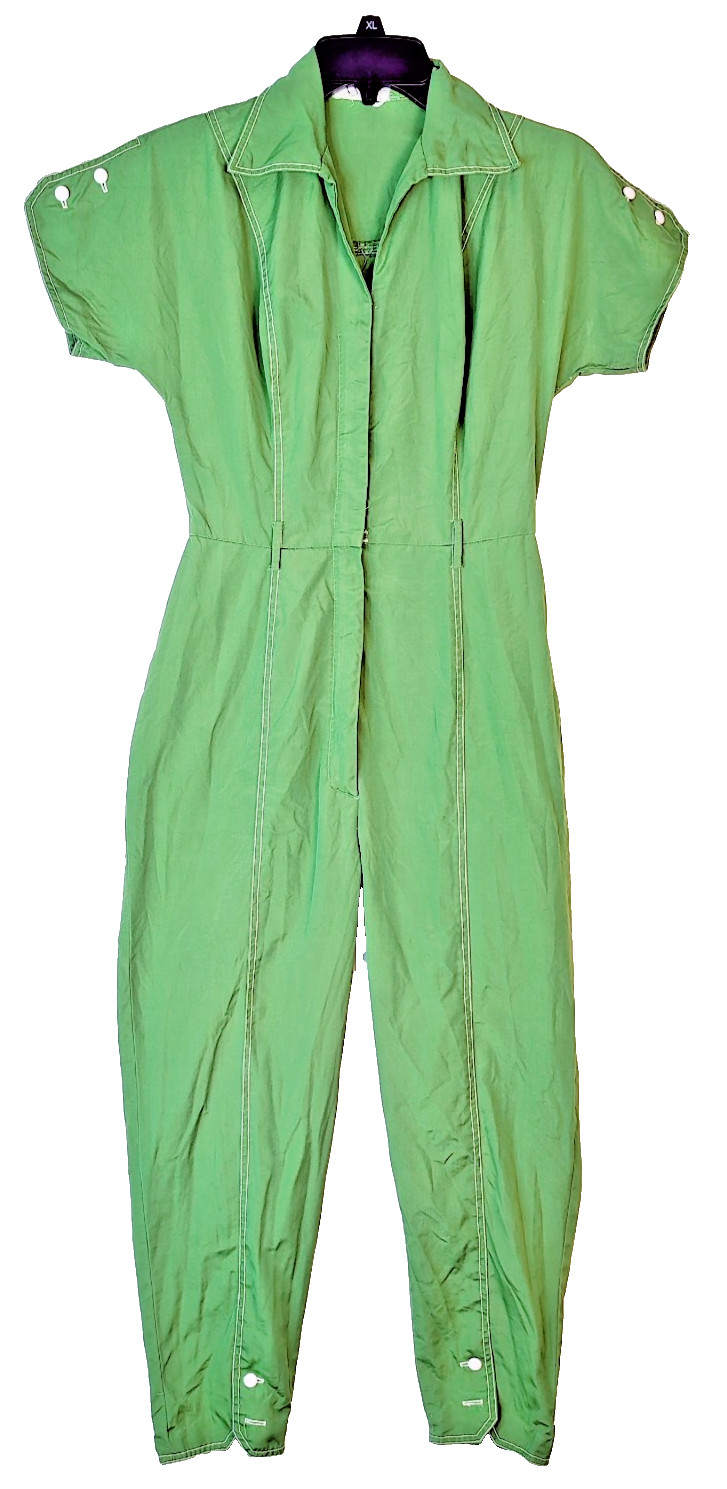 VINTAGE 1940’s Designer WORK WEAR UNIFORM COVERALLS JUMPSUIT Zipper Buttons