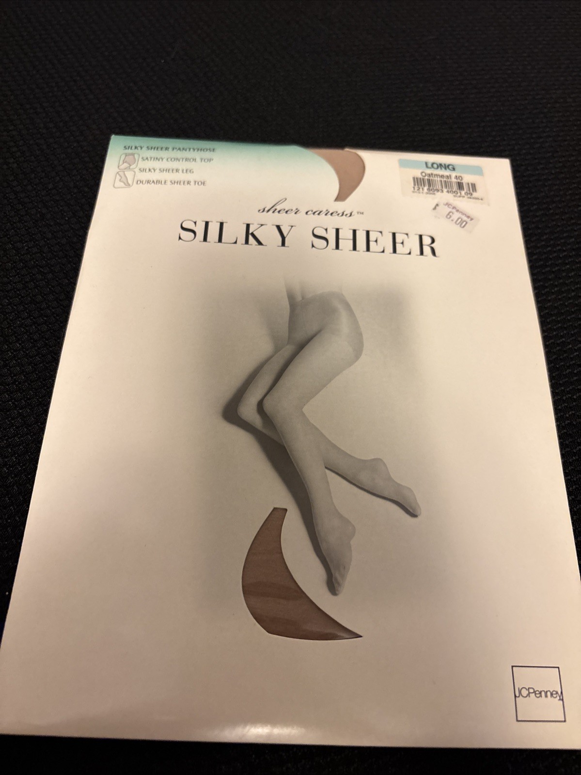 NEW SHEER CARESS SILKY CONTROL TOP PANTYHOSE NYLONS Oatmeal Long