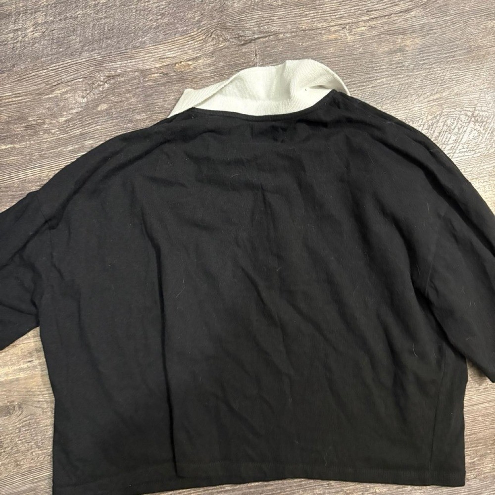 2000s Vintage Style Hot Topic Y2K Black Collared Shirt Emo Mall Goth Size L