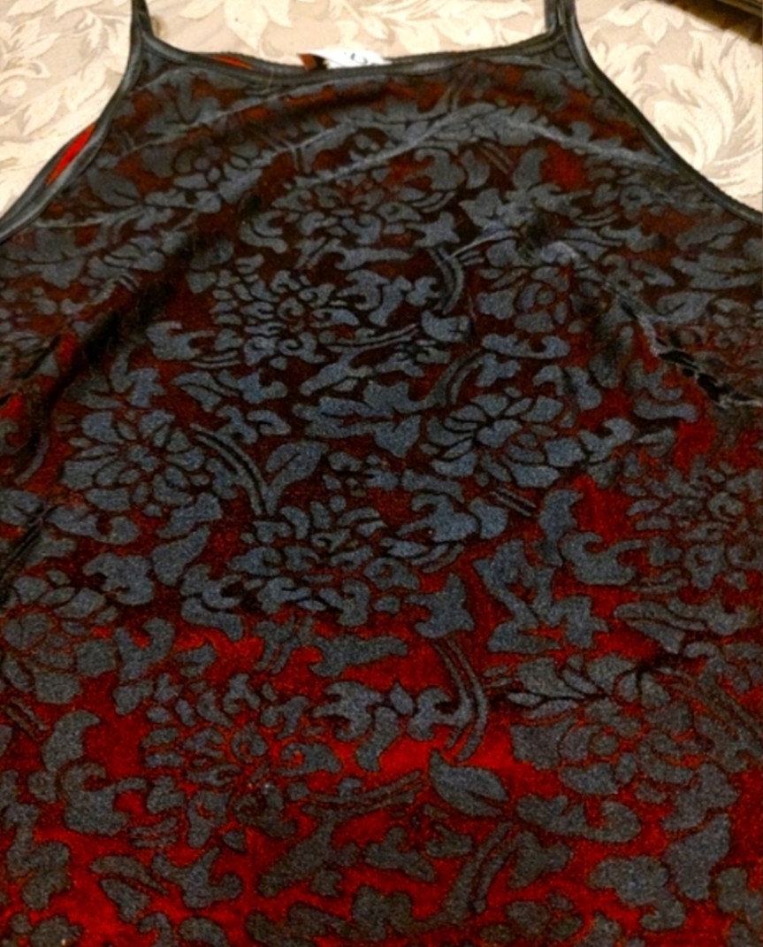 🐈‍⬛🎀🐈‍⬛ RARE Vtg Gothic Bebe Black Velvet & Crimson Scarlet Red – LJ